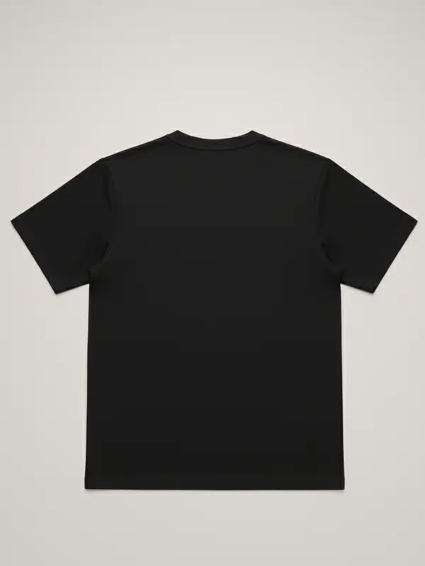 Highlander Men Black Solid Round Neck T-Shirt