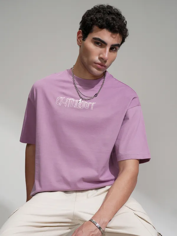 Men Printed Oversized Fit T-Shirt