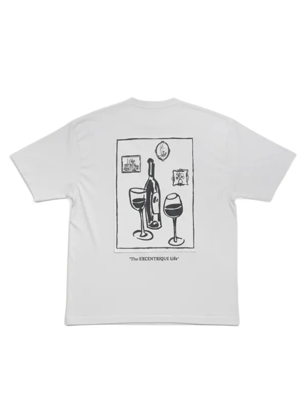 Highlander Men White Printed Round Neck Oversized Fit T-Shirt