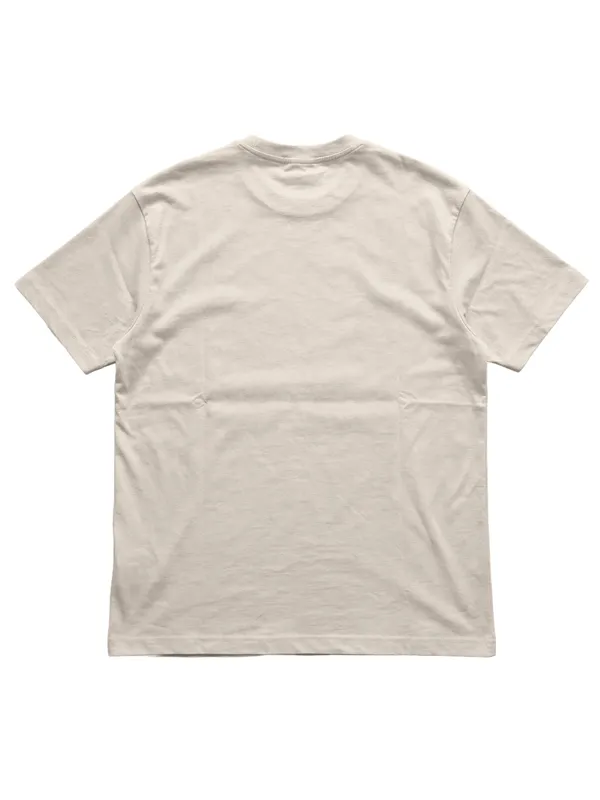 Highlander Men Beige Applique Round Neck T-Shirt