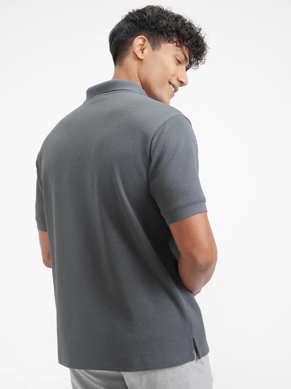 Solid Polo Collar T-Shirt