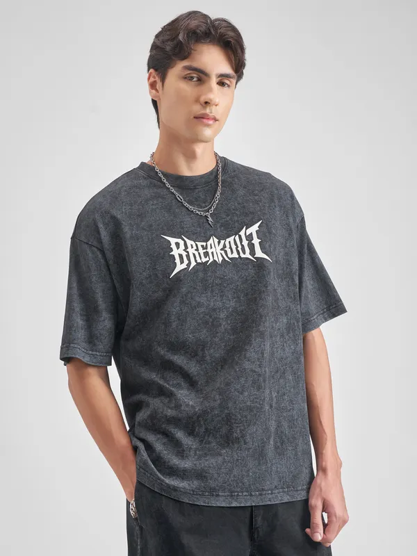 Men Printed Round Neck T-Shirt