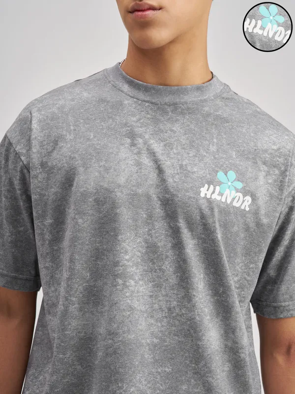 Highlander Men Black Printed Round Neck T-Shirt