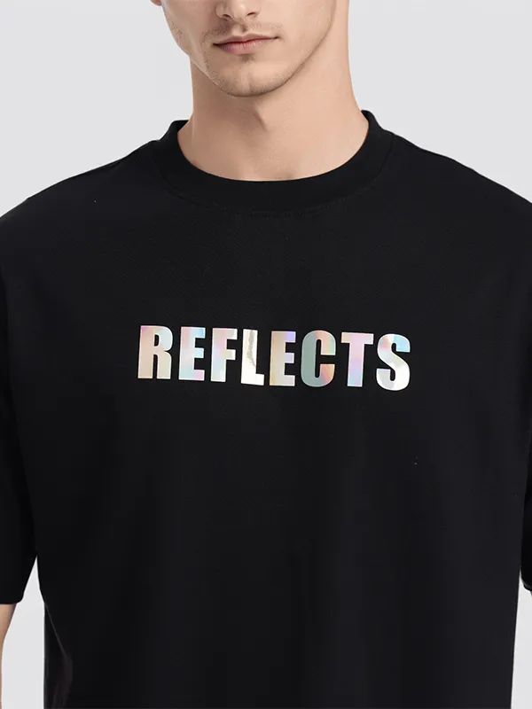 Highlander Men Black Printed Round Neck T-Shirt