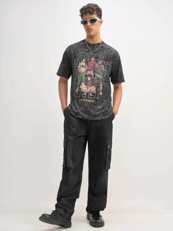 Men Printed Round Neck T-Shirt