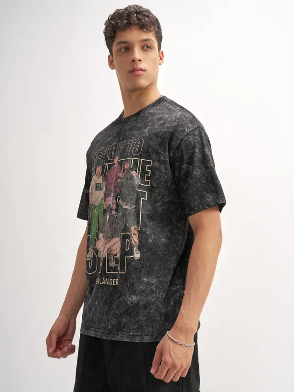 Men Printed Round Neck T-Shirt