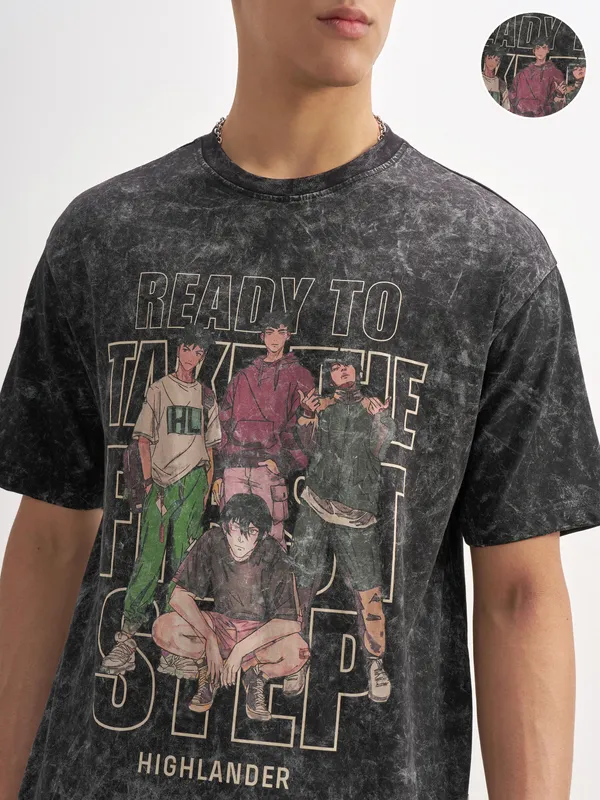 Men Printed Round Neck T-Shirt