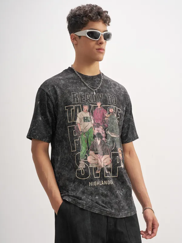 Men Printed Round Neck T-Shirt