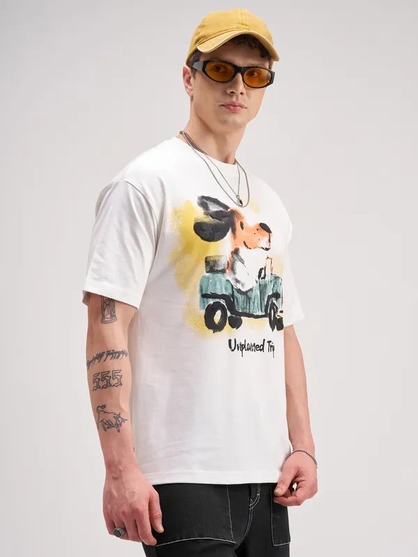 Men Printed Round Neck T-Shirt