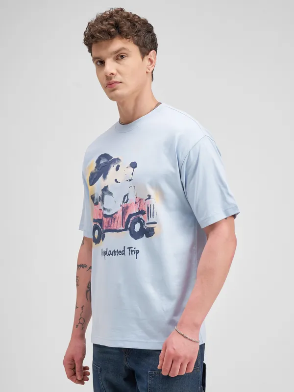 Men Printed Round Neck T-Shirt