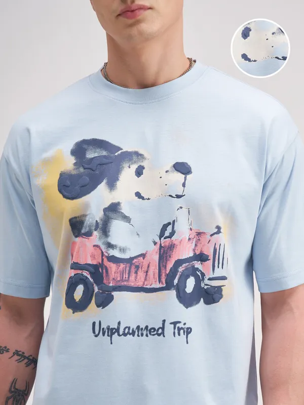 Men Printed Round Neck T-Shirt