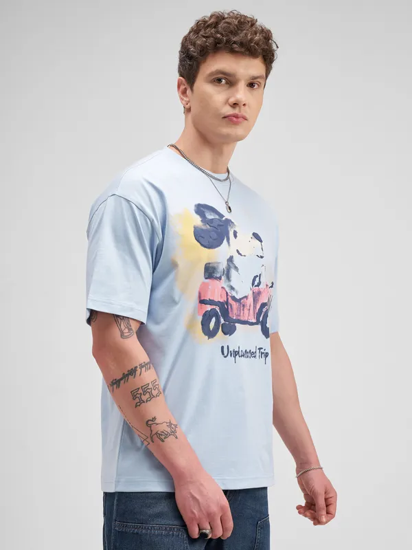 Men Printed Round Neck T-Shirt