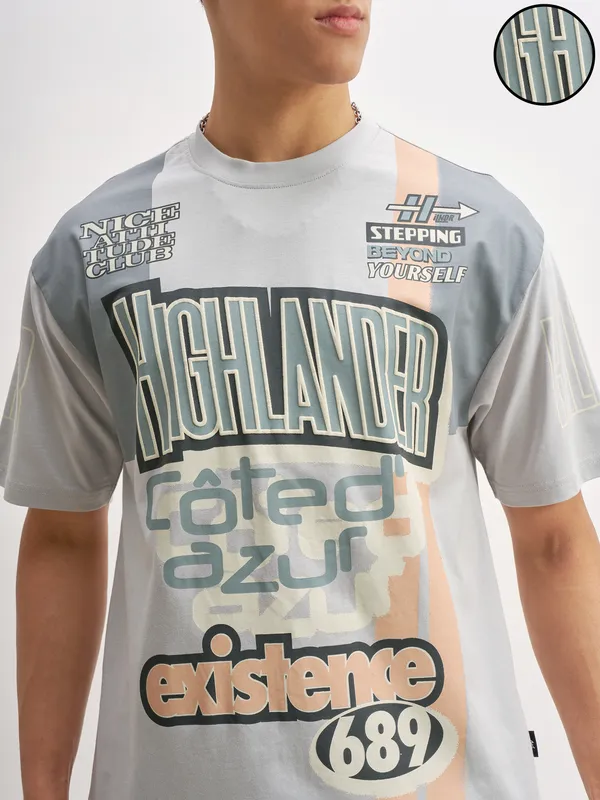 Highlander Men Multi Printed Round Neck T-Shirt