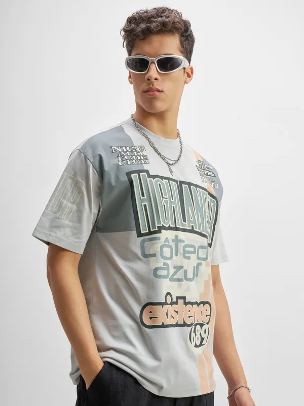 Highlander Men Multi Printed Round Neck T-Shirt