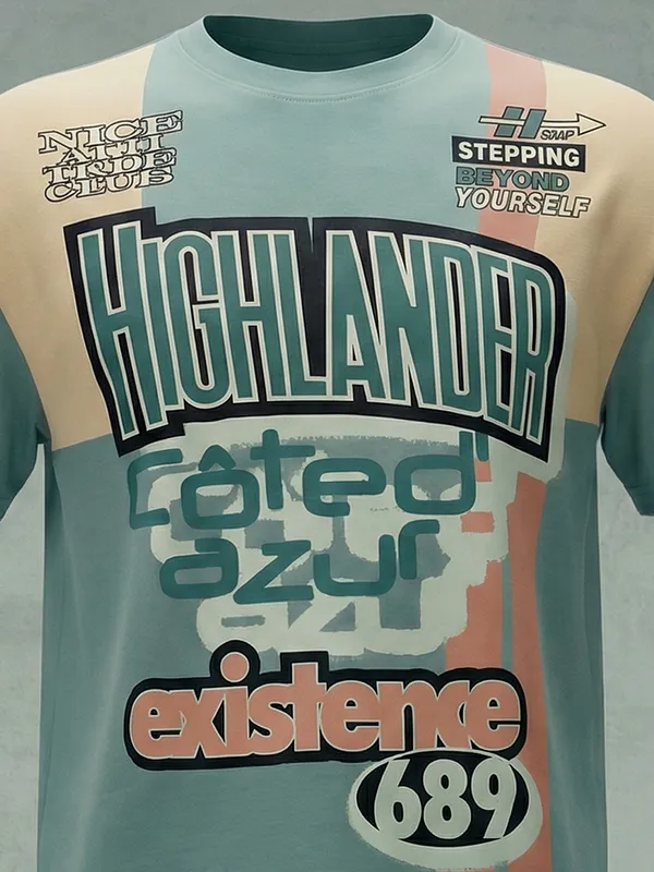 Highlander Men Multi Printed Round Neck T-Shirt