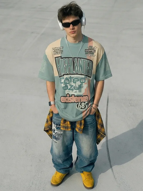 Highlander Men Multi Printed Round Neck T-Shirt