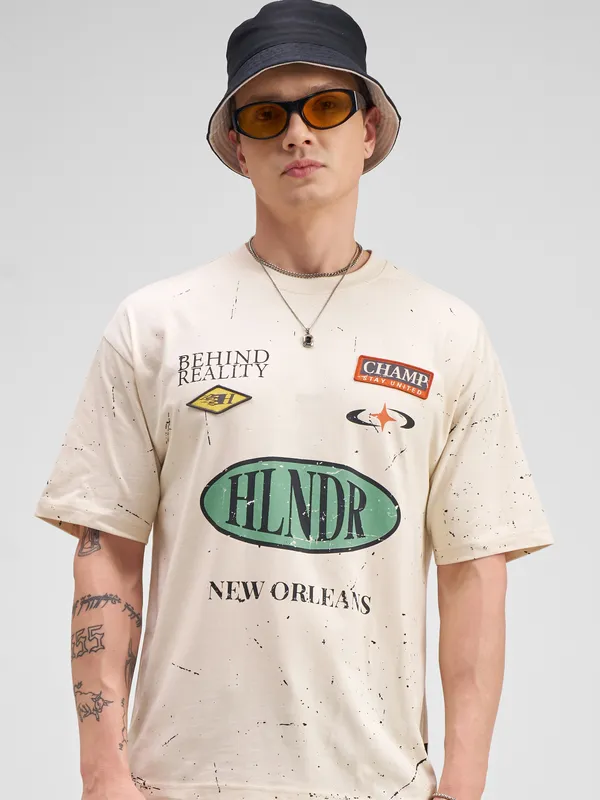 Men Printed Round Neck T-Shirt