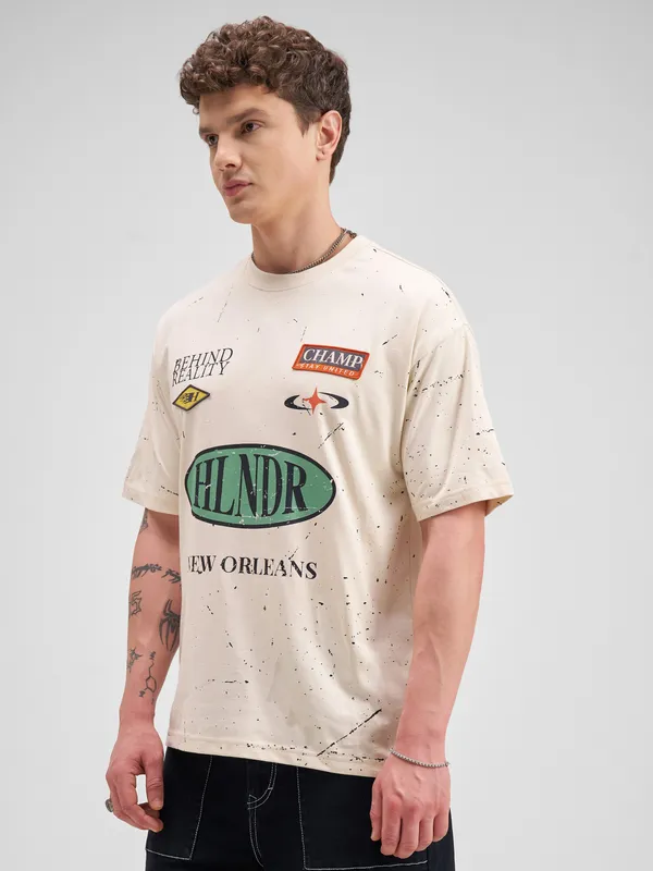 Men Printed Round Neck T-Shirt