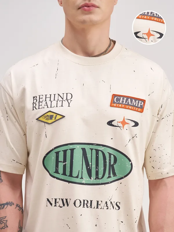 Men Printed Round Neck T-Shirt