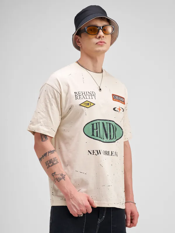 Men Printed Round Neck T-Shirt