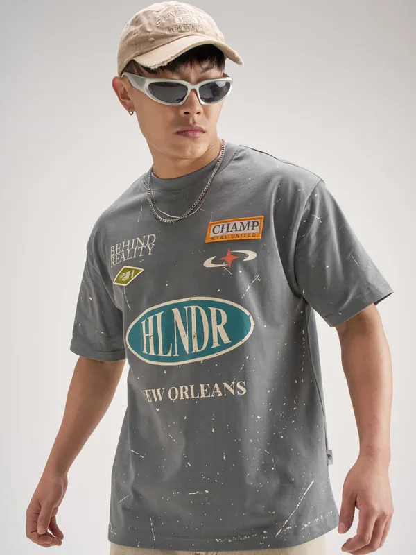 Men Printed Round Neck T-Shirt