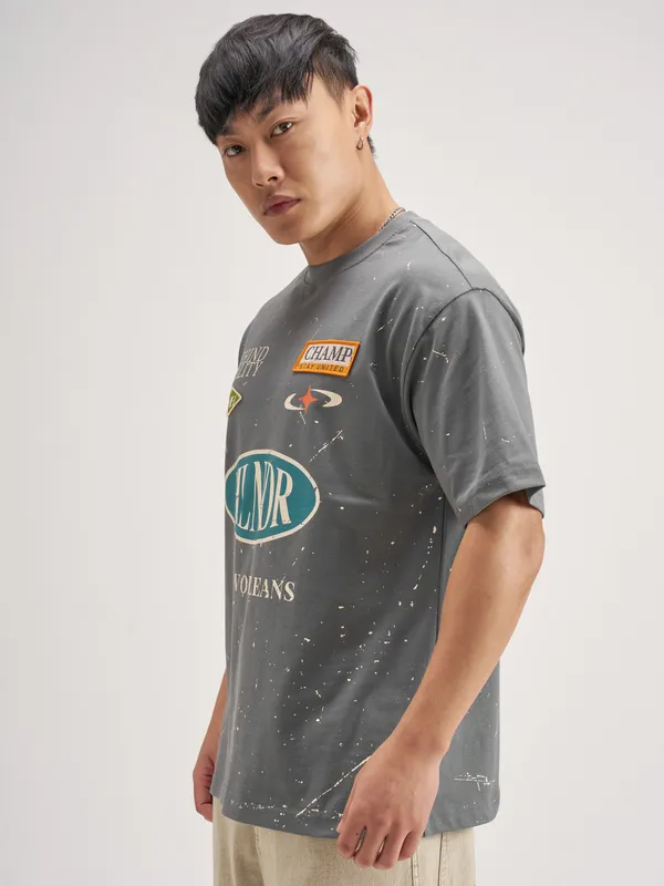 Men Printed Round Neck T-Shirt