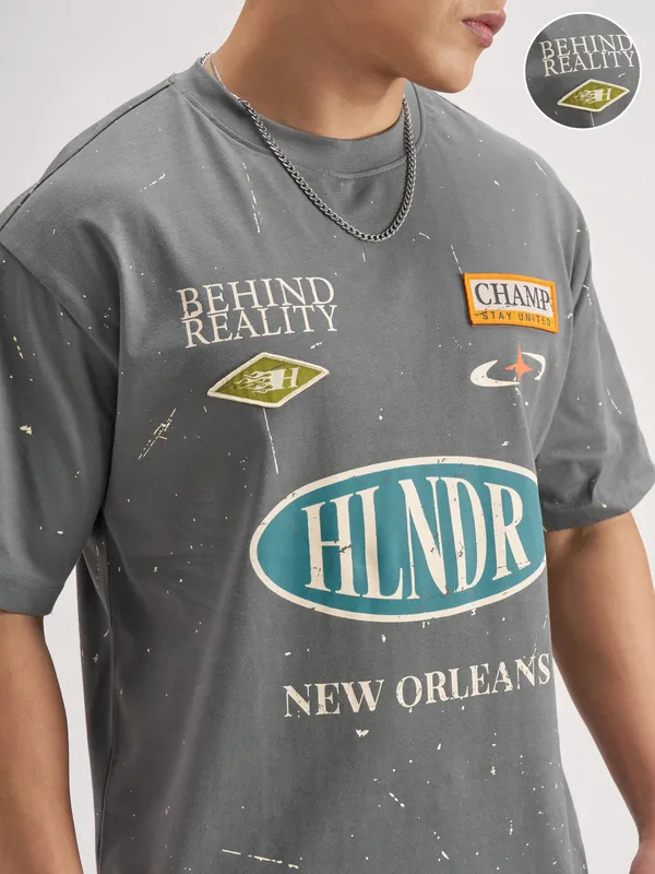 Men Printed Round Neck T-Shirt