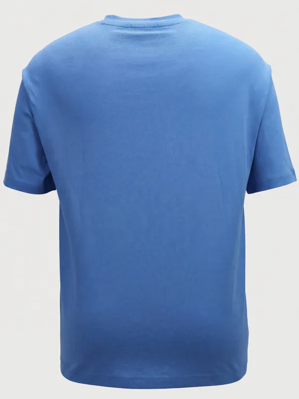 Highlander Men Blue Printed Round Neck T-Shirt