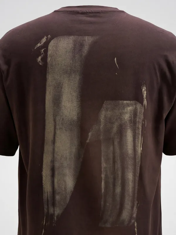 Highlander Men Brown Printed Round Neck T-Shirt