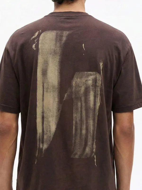 Highlander Men Brown Printed Round Neck T-Shirt