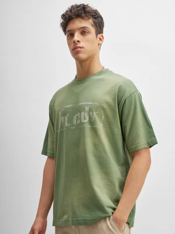 Men Printed Round Neck T-Shirt