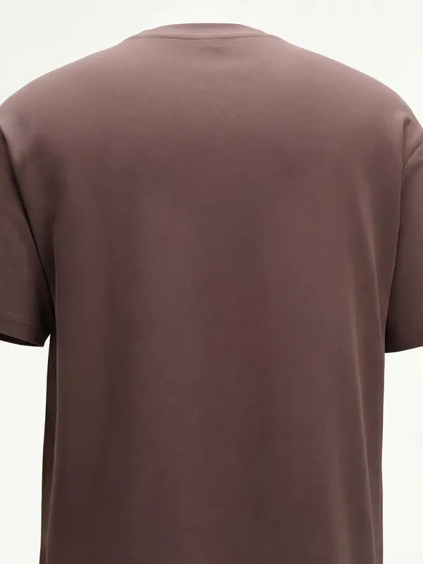 Highlander Men Brown Printed Round Neck T-Shirt