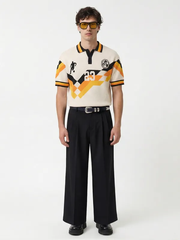 Highlander Men Multi Printed Polo Collar T-Shirt