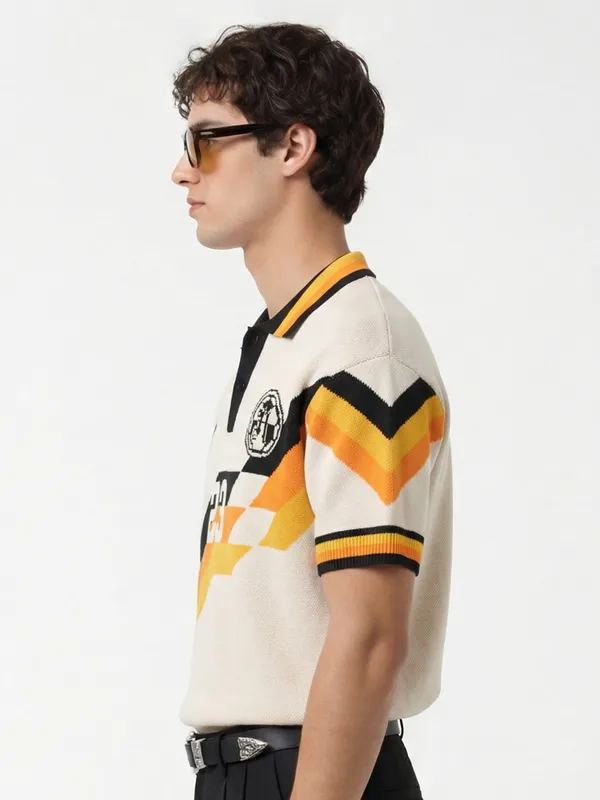 Highlander Men Multi Printed Polo Collar T-Shirt