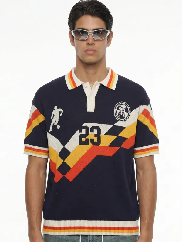 Highlander Men Multi Printed Polo Collar T-Shirt