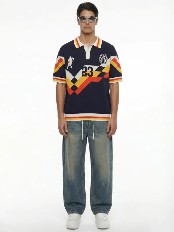 Highlander Men Multi Printed Polo Collar T-Shirt