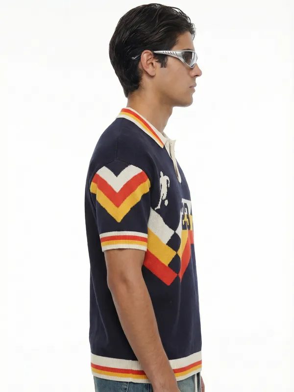 Highlander Men Multi Printed Polo Collar T-Shirt