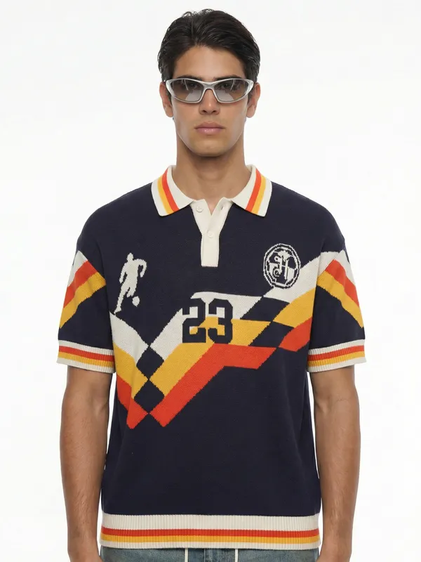 Highlander Men Multi Printed Polo Collar T-Shirt