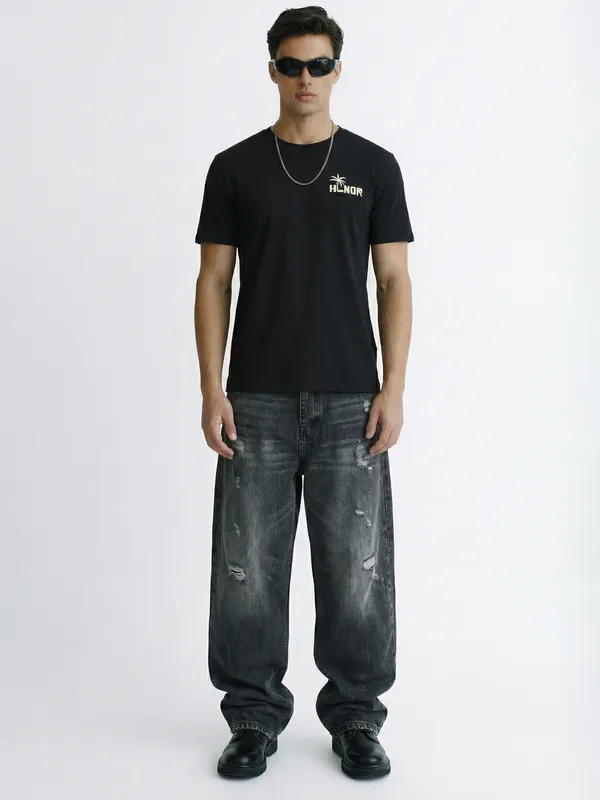 Men Printed Round Neck T-Shirt