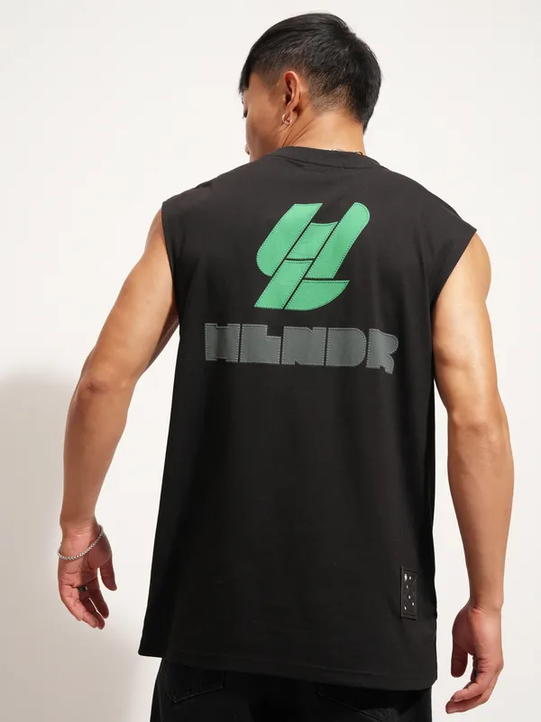 Highlander Men Black Printed Round Neck T-Shirt