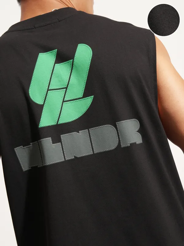 Highlander Men Black Printed Round Neck T-Shirt