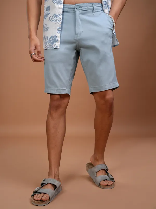  Highlander Men Blue Slim Fit Chino Shorts Shorts