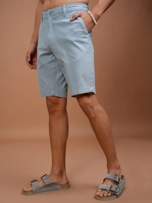  Highlander Men Blue Slim Fit Chino Shorts Shorts