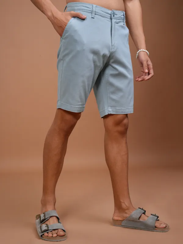  Highlander Men Blue Slim Fit Chino Shorts Shorts