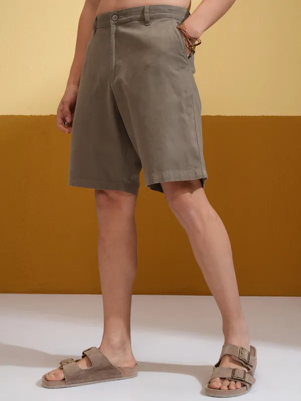 Highlander Men Brown Regular Fit Shorts