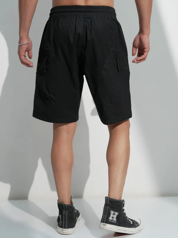 Highlander Men Black Regular Fit Shorts