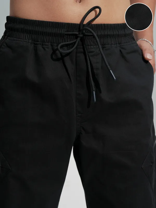 Highlander Men Black Regular Fit Shorts