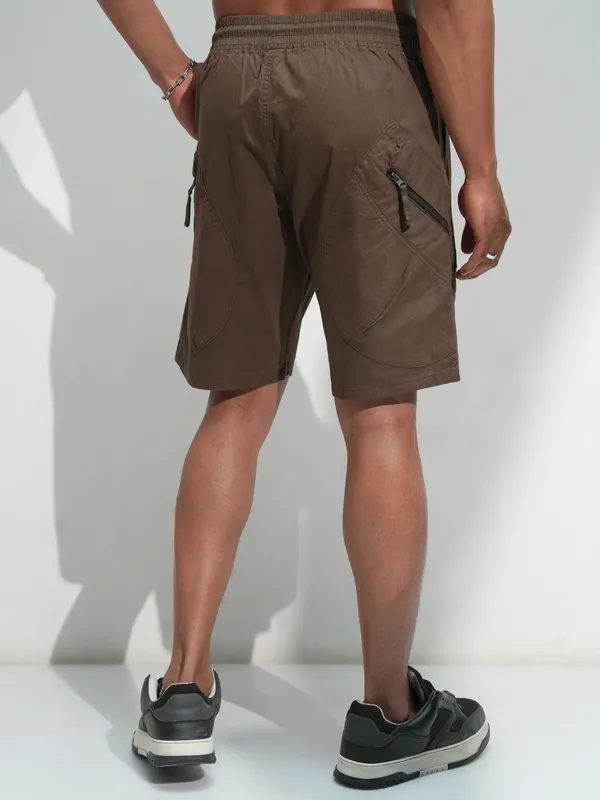 Highlander Men Coffee Brown Regular Fit Shorts