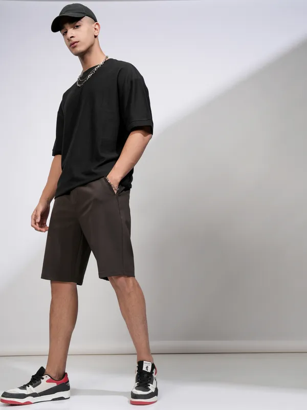 Highlander Men Brown Regular Fit Shorts