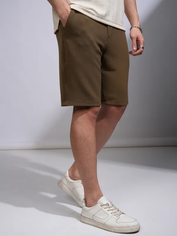 Highlander Men Brown Regular Fit Shorts